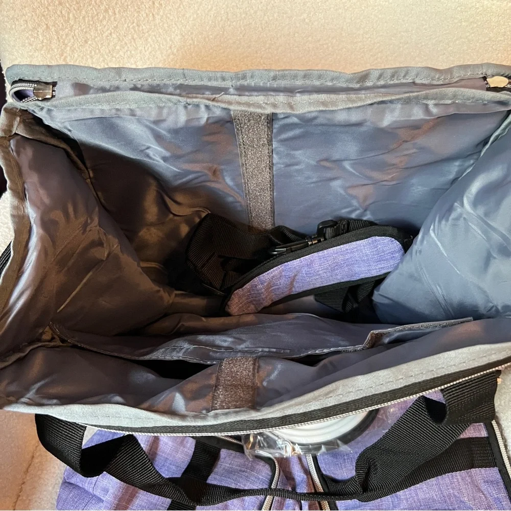 Baglher Dog Travel Bag Pet Bag Purple Black